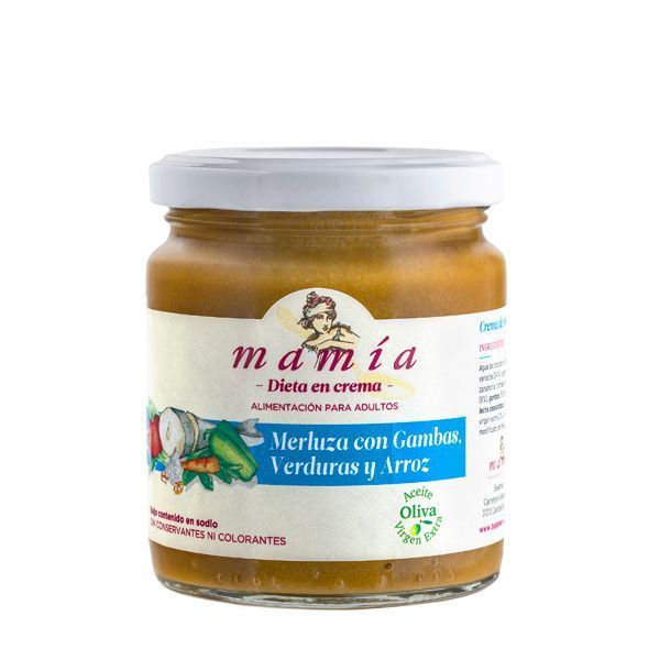 Crema Merluza Gambas Verduras Arroz Mamia 1
