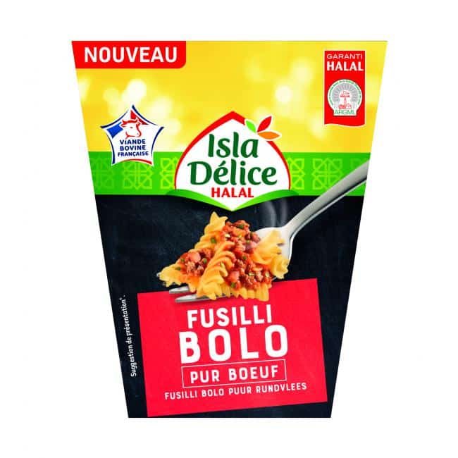 Large Square Box Fusilli Bolognaise Pur Boeuf 300g